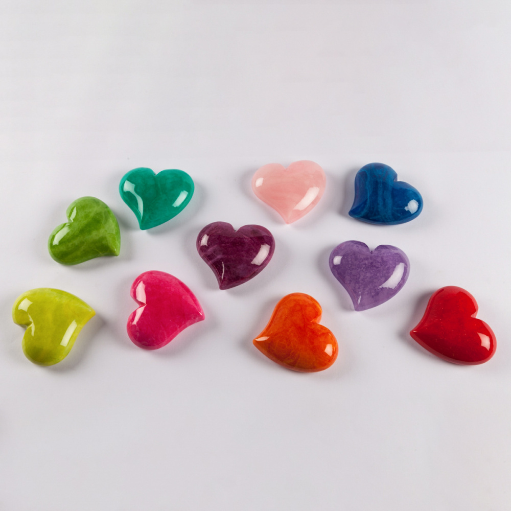 Cuore pressacarte in alabastro colori assortiti